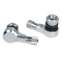 Hoekventiel voor tubeless velgen 2 stuks Aluminiumlegering Zeskantige moer en afdichtring Geribbelde dop Afmetingen 4 x 2,2 x 1,8 cm 7