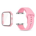 Hoes, gehard glas en band voor Apple Watch 44 mm Series 6/5/4/SE – 9H beschermglas voor het display, matte horlogekast, verstelbare band 13