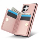 Hoes voor Samsung Galaxy S24 Ultra met portemonnee en ronde vingerhouder Kunstleer Kaart- en bankbiljetvak Standfunctie 20