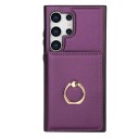 Hoes voor Samsung Galaxy S25 Edge met portemonnee en ronde vingerhouder Kunstleer Kaart- en bankbiljetvak Standfunctie 5