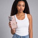 Hoes voor Samsung Galaxy S26 met portemonnee en ronde vingerhouder Kunstleer Kaarten- en bankbiljetvak Standfunctie 19