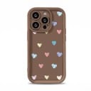Hoesje met gekleurde hartjes voor Samsung Galaxy A55 5G Duurzaam en siliconen Verhoogde rand rond het scherm Hartjes met glans Bescherming 4