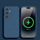Hoesje voor Samsung Galaxy S24+ met ondersteuning voor magnetisch opladen Hoes van thermoplastisch polyurethaan TPU Mobiele hoes met magnetische ring 17