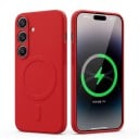 Hoesje voor Samsung Galaxy S24 Ultra met ondersteuning voor magnetisch opladen TPU Hoes met magnetische ring 20