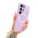 Hoesje voor Samsung Galaxy S25 met magnetische ring voor draadloos opladen Contrast hoesje van twee kleuren Onderdelen Hoesje voor mobiel S25 10