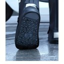 Hoge fietsregenlaarzen met reflecterende elementen, waterdicht, antislip, zwart, unisex, PVC-design 2