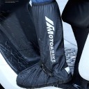 Hoge fietsregenlaarzen met reflecterende elementen, waterdicht, antislip, zwart, unisex, PVC-design 3