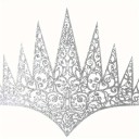 Hohe Haarkrone 20 x 22 cm Auffälliger festlicher Haarschmuck Elegantes dekoratives Haarband luxuriöses Accessoire für Frisuren 6