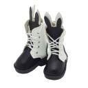 Hohe Schnürschuhe für Puppen mit dekorativen Hasenohren Schuhe aus PU-Leder und Stoff mit langen Schnürsenkeln Zubehör für Puppenkleidung 1