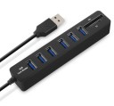 Højhastigheds USB HUB 2 i 1 SD-kortlæser J1641 6