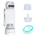 Højhydrogenvandflaske 3000 ppb Bærbar ionisator med selvrensende tilstand 380 ml brintrig vandflaske i glas med rem 23 x 7 cm 4