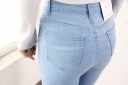 Højtaljede damejeans i forskellige farver 8