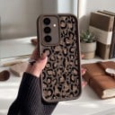 Holdbart silikonecover til Samsung Galaxy A26 5G Leopardprint med glitrende effekt Beskyttelsesramme til objektiver Dækkede knapper Til mobil 2