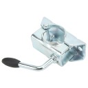 Holder til støttehjul til trailer for rør 48 mm galvaniseret støbejern klemmedel med håndtag til montering på trailerens ramme 2