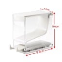 Holder til tandlægvat med dispenser 9,6 × 9,6 × 4,6 cm plastisk opbevaringsboks organiser til tandtamponer og tandlægeartikler 5