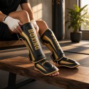 Holenní chrániče s krytem nártu Muay Thai velikost L Výška 165–190 cm Zesílené provedení Pro dospělé Box 14