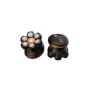 Holiaci strojček na hlavu pre plešatých mužov 7D Namokro aj nasucho LED displej 8,6 x 8,6 x 7,6 cm USB nabíjanie Čierno-oranžový Zastrihávač brady 2