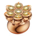 Holicí strojek pro plešaté muže 7D PRO Plovoucí čepele Magnetická hlava Voděodolný 8,6 x 8,6 x 7,6 cm Růžovozlatý Zastřihovač vlasů a vousů 3