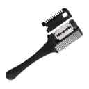 Holičský hrebeň so žiletkou 19 x 4,5 cm Obojstranný strihací hrebeň na vlasy a fúzy Výmenné čepele Profesionálny barber nástroj 1