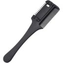 Holičský hrebeň so žiletkou 19 x 4,5 cm Obojstranný strihací hrebeň na vlasy a fúzy Výmenné čepele Profesionálny barber nástroj 4