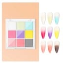 Holografické Perleťové Nechtové Prášky 9 Farieb Gradient Prášok pre Manikúru Nail Art 2