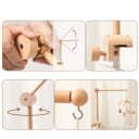 Holzhalter für hängende Spielzeuge 8,5 x 7 x 32 x 4,9 x 32 cm, zur Befestigung am Bettchen, ideal zum sicheren Aufhängen von Spielzeugen und Dekorationen 2