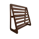 Holzständer für Ohrringe 8 Reihen Tischorganisator für Schmuck 25 × 25 × 11 cm brauner Halter mit Rillen und Löchern zur Präsentation 1