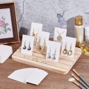 Holzständer für Ohrringe und Karten mit 6 Rillen aus Naturholz Tischhalter für Schmuck, Fotos und Karten 4