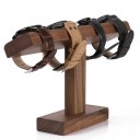 Holzständer für Uhren und Armbänder 25 × 5 × 15 cm Tischständer für Schmuck aus massivem Holz Organizer für Uhren 2