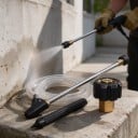 Homokfúvó készlet Kärcher HD és HDS nyomásmosókhoz M22 menettel Rozsdamentes acél cső 46 cm Szívócső 3 m Kerámia fúvóka Rozsdához és festékhez 2