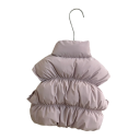 HoneyCherry gilet in cotone per bambine con colletto a dolcevita Gilet autunnale e invernale per bambini in tinta unita Gilet morbido, caldo e alla moda per neonati e bambine 3