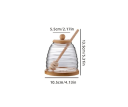 Honigglas 500 ml mit Deckel und Honiglöffel transparente Dose für Honig mit Ständer zur Aufbewahrung und Servierung von Honig in der Küche 2