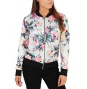 Hoogwaardige dames lente/herfstjas met bloemenpatroon J704 9