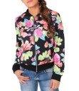Hoogwaardige dames lente/herfstjas met bloemenpatroon J704 10