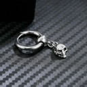 Hoop Earring with Skull 3