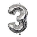 Hopeinen syntymäpäiväilmapallo numerolla 80 cm 4