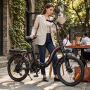 Hopfällbar elcykel SAMEBIKE CY20 Børsteløs motor 350 W Utbyttbart batteri 36 V 12 Ah Låg insteg Skivbromsar För staden 7
