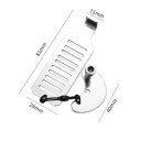 Hordozható biztonsági ajtózár fém szerkezettel 81 × 29 mm mechanikus akadály ajtókilincsekhez és belépés védelméhez 4
