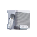 Hordozható Bluetooth karaoke rendszer dupla mikrofonnal, 25 W-os HIFI hangszóró, otthoni bulihoz, KTV, extra basszus sztereó, 3000 mAh-s AUX 5