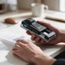 Hordozható Bluetooth vonalkódolvasó 1D 2D QR telefonszíjjal, 1200 mAh, 2,4G és USB-C, fekete, raktárhoz, boltba és leltárhoz 2