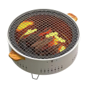Hordozható faszenes grill Rozsdamentes acél Összecsukható BBQ grill Kültéri kempingasztali grill a kertbe piknikhez utazáshoz Bézs 2