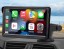 Hordozható HD autós érintőképernyő állvánnyal 7&quot; Wi-Fi Bluetooth Multifunkciós műszerfal képernyő Vezeték nélküli kijelző Támogatás Apple CarPlay és Android Auto 3