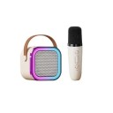 Hordozható karaoke hangszóró vezeték nélküli mikrofonnal Éneklés elnyomás Bluetooth 5.3 DSP hangzás LED effektek Akár 10 órás akkumulátor-üzemidő Kábelek nélküli éneklés 5