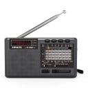 Hordozható sztereó rádió 8 x 3,5 x 14 cm FM, AM és SW sávokkal, MP3 lejátszóval és Bluetooth-szal, USB-n keresztül tölthető akkumulátorral fekete 1