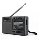 Hordozható sztereó rádió 8 x 3,5 x 14 cm FM, AM és SW sávokkal, MP3 lejátszóval és Bluetooth-szal, USB-n keresztül tölthető akkumulátorral fekete 4