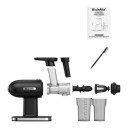 Horizontell långsam juicepress BioloMix Kallpressning Med bakåtgående funktion och tyst drift Svart För frukt och bladgrönsaker samt selleri 8