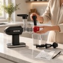 Horizontell långsam juicepress BioloMix Kallpressning Med bakåtgående funktion och tyst drift Svart För frukt och bladgrönsaker samt selleri 9