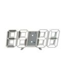 Horloge numérique LED 3D 16 cm Cadre blanc Écran couleur Bureau et mural Calendrier Luminosité 3 niveaux Mémoire de l'heure 12/24H Alimentation 2
