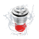 Horn Button 12V 20A, Durable 16MM Metal Switch with Blue LED Backlight, Metal and Plastic 2