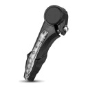 Horn med blåt LED lys 2 stk Advarselslys til cykel Justerbar vinkel 90° Plast ABS Batteri LR1130 Sort Til mountainbikes 3